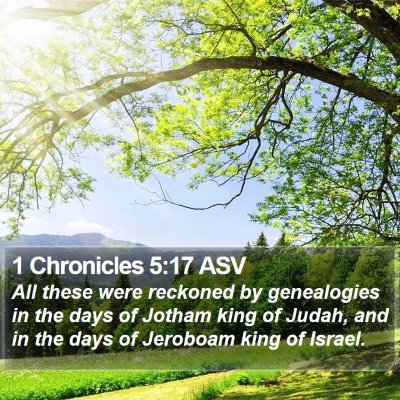 1 Chronicles 5:17 ASV Bible Verse Image