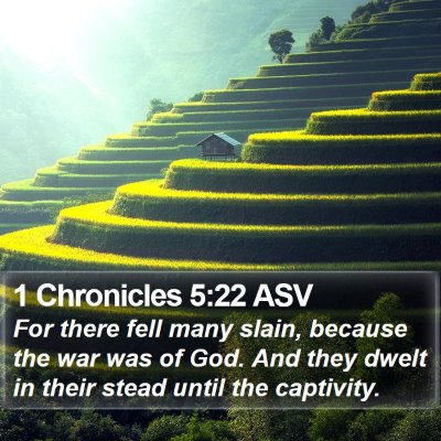 1 Chronicles 5:22 ASV Bible Verse Image