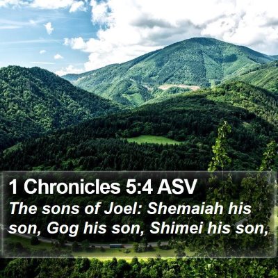1 Chronicles 5:4 ASV Bible Verse Image