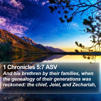 1 Chronicles 5:7 ASV Bible Verse Image
