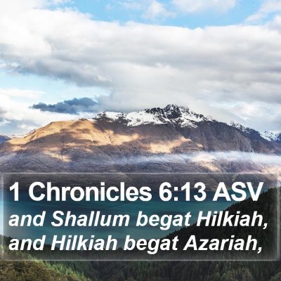 1 Chronicles 6:13 ASV Bible Verse Image