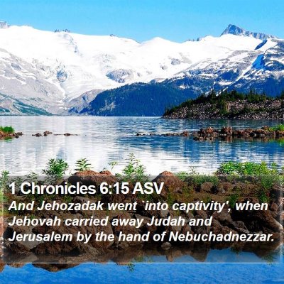 1 Chronicles 6:15 ASV Bible Verse Image
