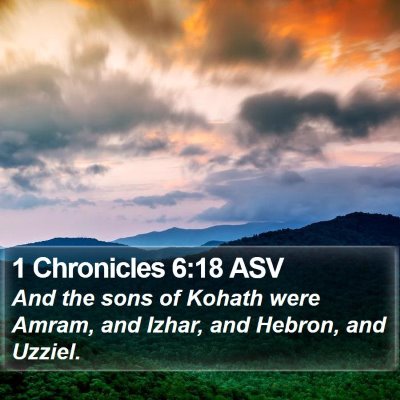 1 Chronicles 6:18 ASV Bible Verse Image
