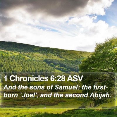 1 Chronicles 6:28 ASV Bible Verse Image
