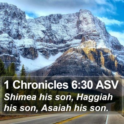 1 Chronicles 6:30 ASV Bible Verse Image