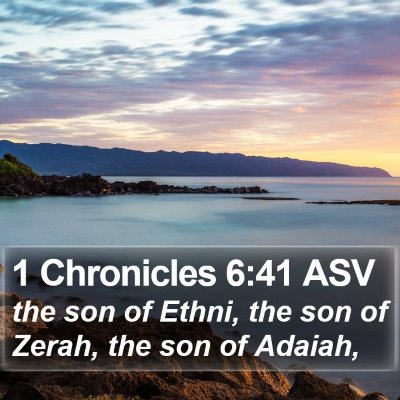 1 Chronicles 6:41 ASV Bible Verse Image