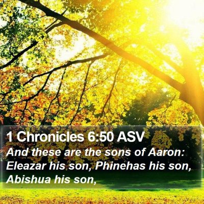 1 Chronicles 6:50 ASV Bible Verse Image