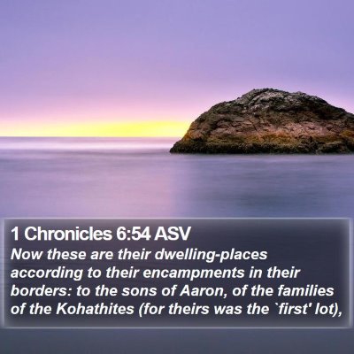1 Chronicles 6:54 ASV Bible Verse Image