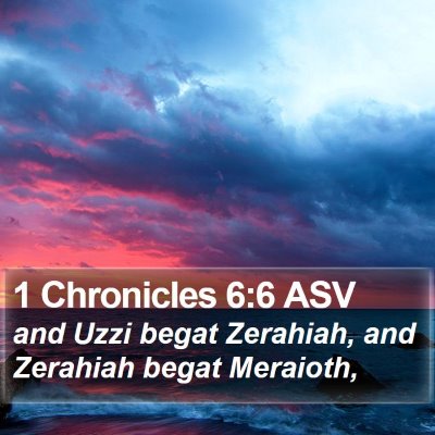 1 Chronicles 6:6 ASV Bible Verse Image