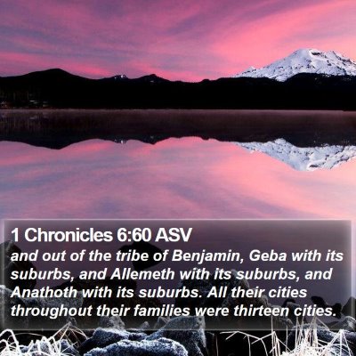 1 Chronicles 6:60 ASV Bible Verse Image