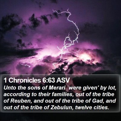 1 Chronicles 6:63 ASV Bible Verse Image