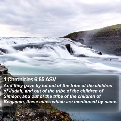 1 Chronicles 6:65 ASV Bible Verse Image