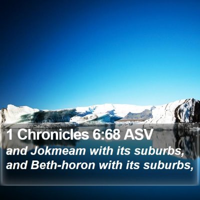 1 Chronicles 6:68 ASV Bible Verse Image