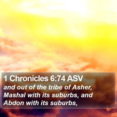 1 Chronicles 6:74 ASV Bible Verse Image