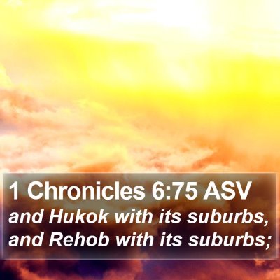 1 Chronicles 6:75 ASV Bible Verse Image