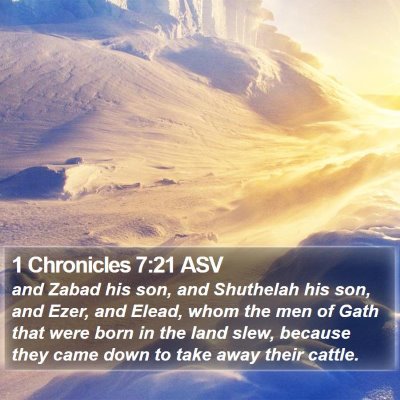 1 Chronicles 7:21 ASV Bible Verse Image