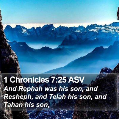1 Chronicles 7:25 ASV Bible Verse Image