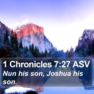 1 Chronicles 7:27 ASV Bible Verse Image
