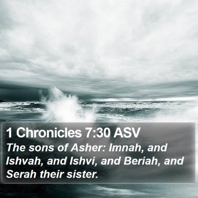 1 Chronicles 7:30 ASV Bible Verse Image