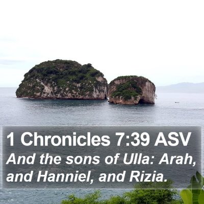 1 Chronicles 7:39 ASV Bible Verse Image