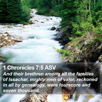 1 Chronicles 7:5 ASV Bible Verse Image