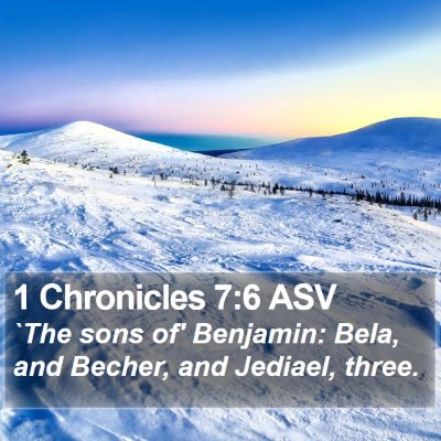 1 Chronicles 7:6 ASV Bible Verse Image