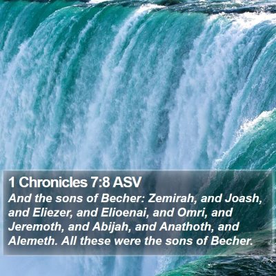 1 Chronicles 7:8 ASV Bible Verse Image
