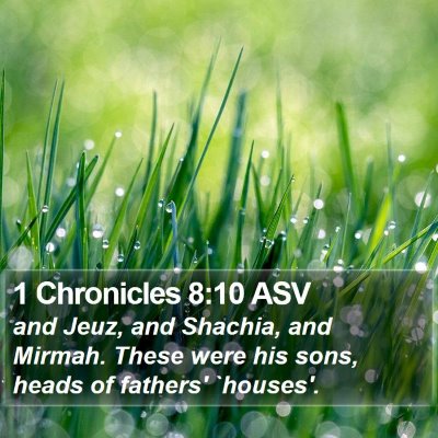 1 Chronicles 8:10 ASV Bible Verse Image