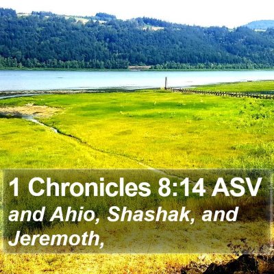 1 Chronicles 8:14 ASV Bible Verse Image