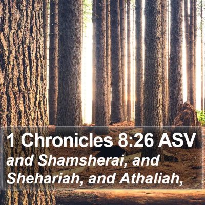 1 Chronicles 8:26 ASV Bible Verse Image