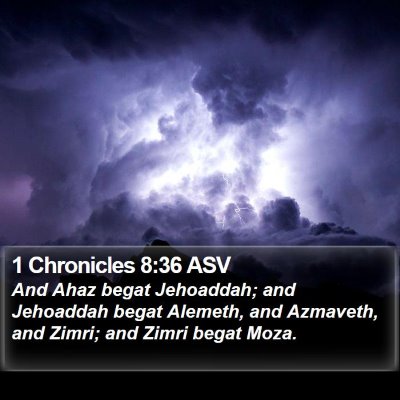 1 Chronicles 8:36 ASV Bible Verse Image
