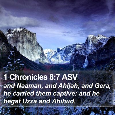 1 Chronicles 8:7 ASV Bible Verse Image