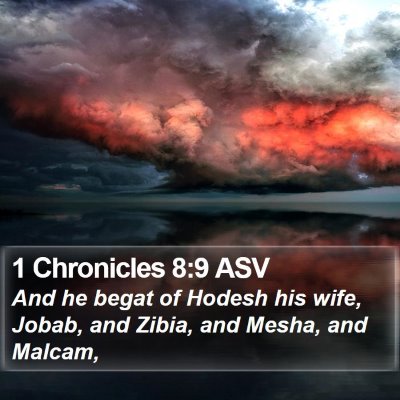 1 Chronicles 8:9 ASV Bible Verse Image