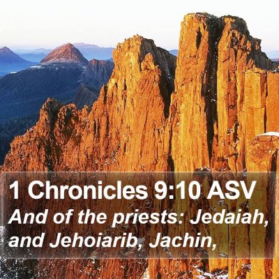 1 Chronicles 9:10 ASV Bible Verse Image