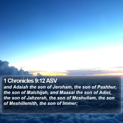 1 Chronicles 9:12 ASV Bible Verse Image