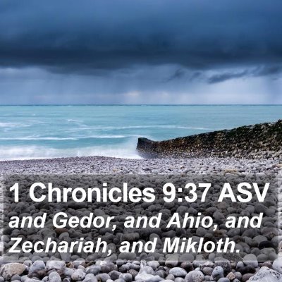 1 Chronicles 9:37 ASV Bible Verse Image