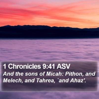 1 Chronicles 9:41 ASV Bible Verse Image