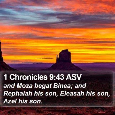 1 Chronicles 9:43 ASV Bible Verse Image