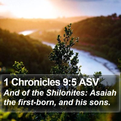 1 Chronicles 9:5 ASV Bible Verse Image