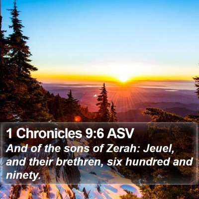 1 Chronicles 9:6 ASV Bible Verse Image