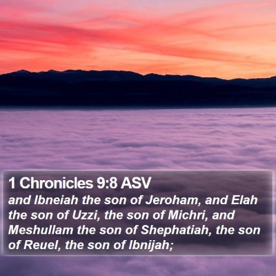1 Chronicles 9:8 ASV Bible Verse Image