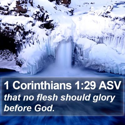 1 Corinthians 1:29 ASV Bible Verse Image