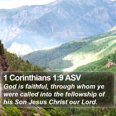 1 Corinthians 1:9 ASV Bible Verse Image