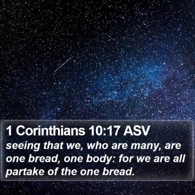 1 Corinthians 10:17 ASV Bible Verse Image