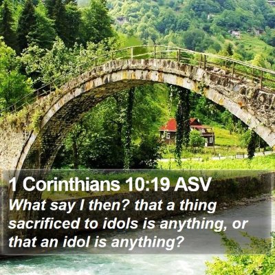 1 Corinthians 10:19 ASV Bible Verse Image