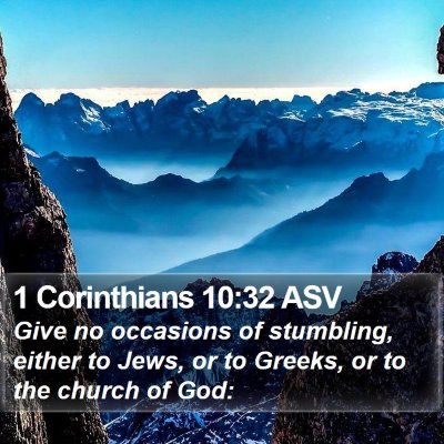 1 Corinthians 10:32 ASV Bible Verse Image