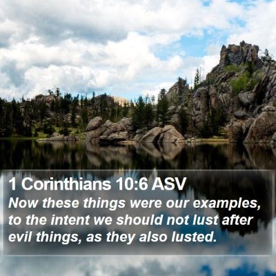1 Corinthians 10:6 ASV Bible Verse Image