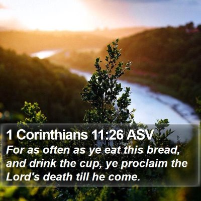 1 Corinthians 11:26 ASV Bible Verse Image