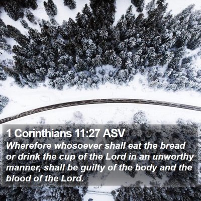 1 Corinthians 11:27 ASV Bible Verse Image