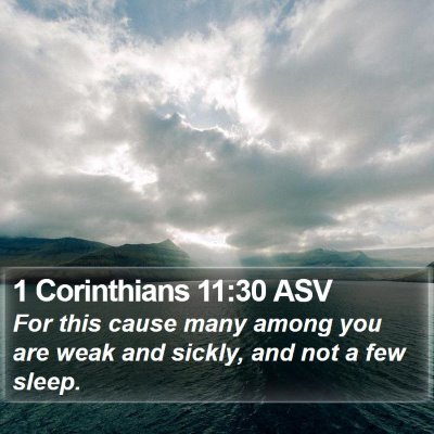 1 Corinthians 11:30 ASV Bible Verse Image